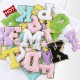 Custom Chenille Glitter Embroidery Alphabet Patches for T Shirt